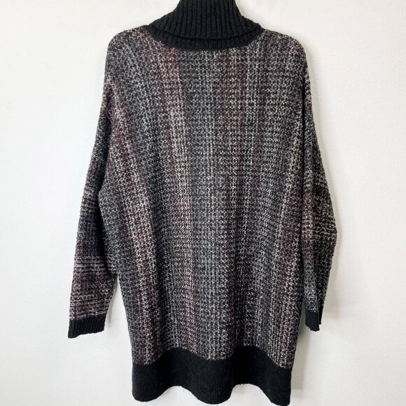 J. Jill Pure Jill Oversized Boxy Sweater XS/S Small Black Mock Neck Tunic - Picture 5 of 10